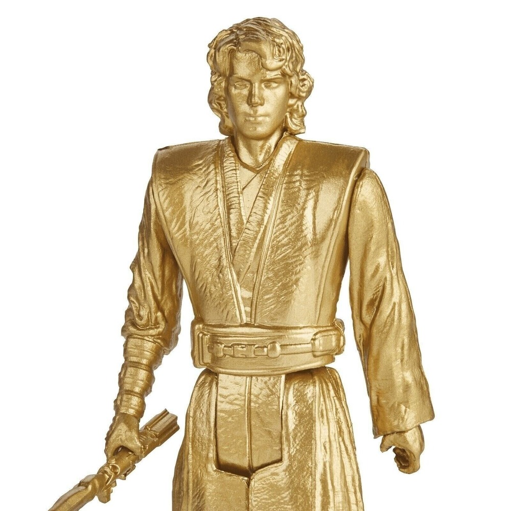 Star Wars Commemorative Edition Gold Obi-Wan Kenobi & Anakin Skywalker Figures - Picture 4 of 4
